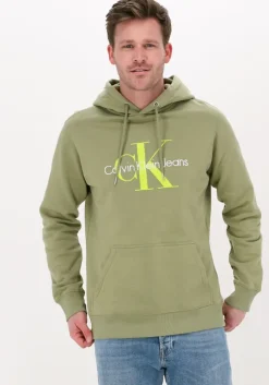groene calvin klein sweater seasonal monogram regular