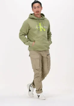 groene calvin klein sweater seasonal monogram regular