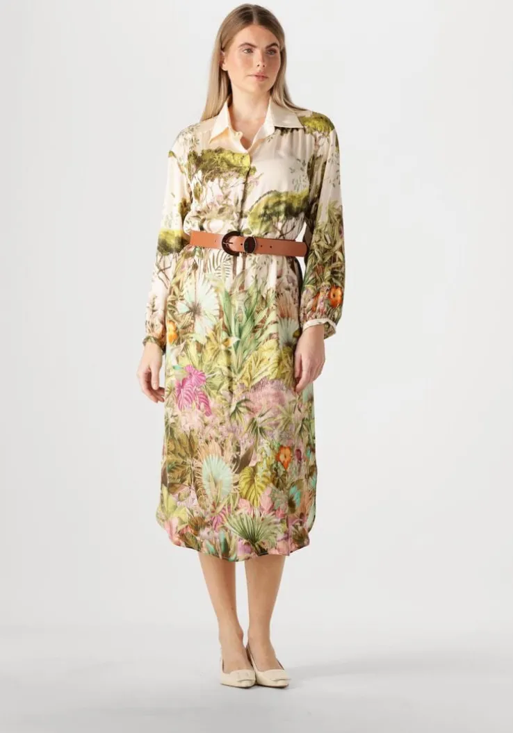 groene caroline biss midi jurk 1161