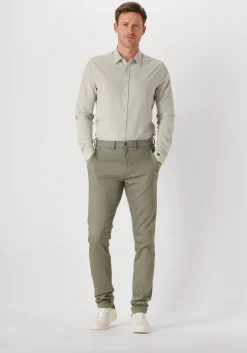 groene cast iron casual overhemd long sleeve shirt tec dobby jersey stripe