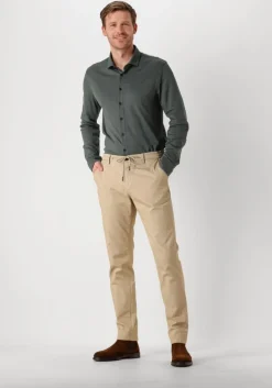 groene cast iron casual overhemd long sleeve shirt cf tec tone interlock jersey