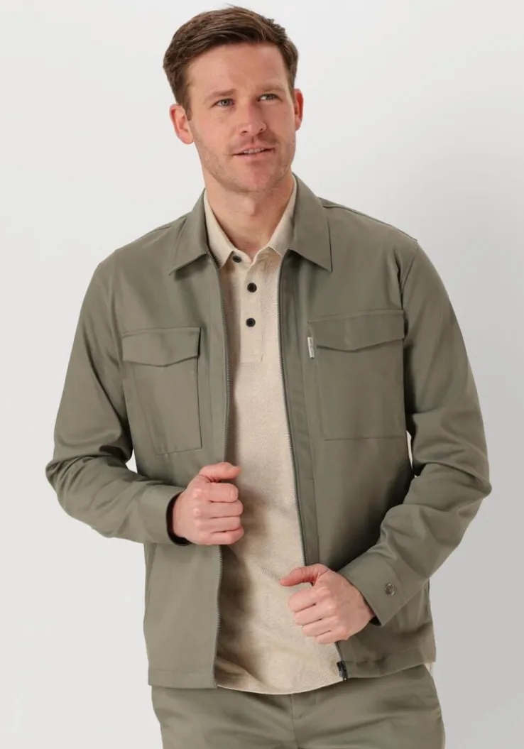 groene cast iron overshirt long sleeve shirt overshirt regular fit
