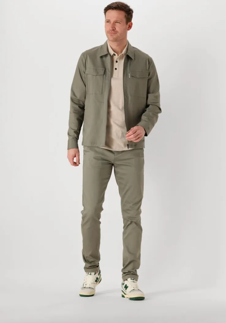 groene cast iron overshirt long sleeve shirt overshirt regular fit