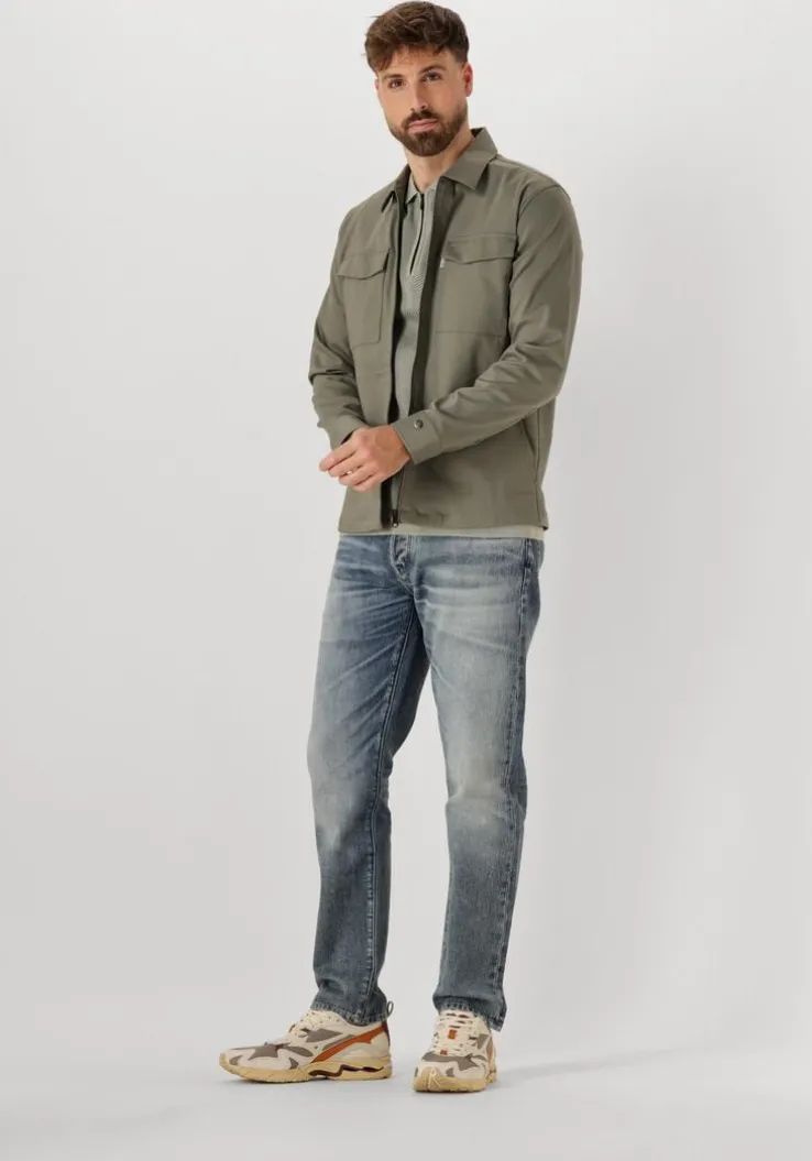 groene cast iron overshirt long sleeve shirt overshirt regular fit