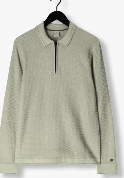 groene cast iron polo long sleeve polo cotton modal