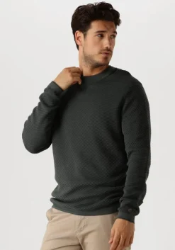 groene cast iron trui mock neck cotton modal