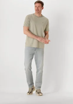 groene cast iron t-shirt short sleeve r-neck regular fit interlock