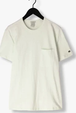 groene cast iron t-shirt short sleeve r-neck regular fit cotton slub