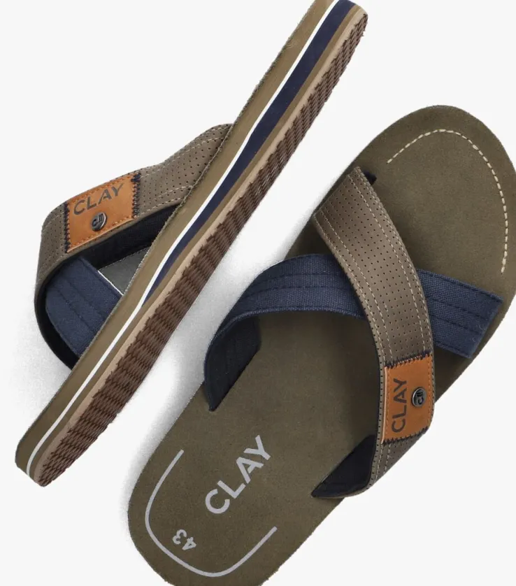 groene clay slippers clay002