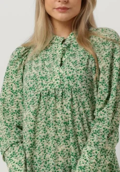 groene co'couture midi jurk perry volume dress