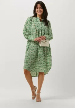 groene co'couture midi jurk perry volume dress