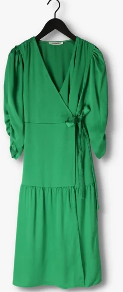 groene co'couture midi jurk mira wrap dress