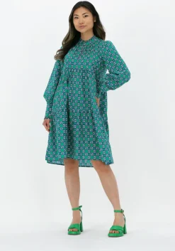 groene dea kudibal mini jurk kindra ns (co) - dress with balloon sleeves