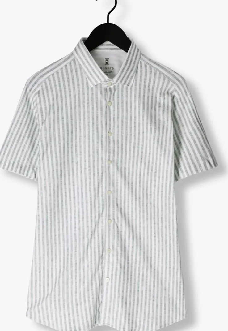 groene desoto casual overhemd desoto kent 1/2