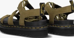 groene dr martens sandalen nartilla