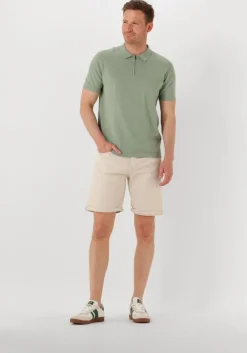 groene dstrezzed polo dorian zip polo