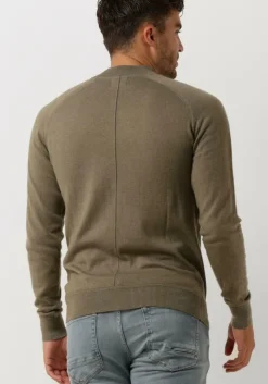 groene dstrezzed trui mock neck soft cotton melange