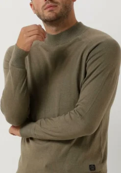 groene dstrezzed trui mock neck soft cotton melange