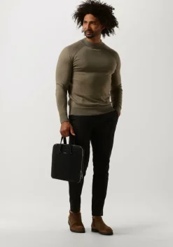 groene dstrezzed trui mock neck soft cotton melange