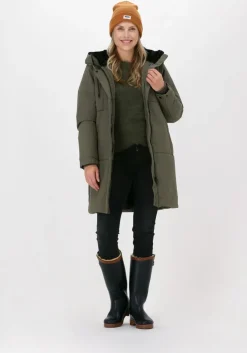 groene elvine gewatteerde jas tiril