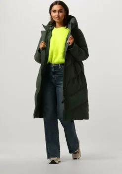 groene elvine gewatteerde jas naemi