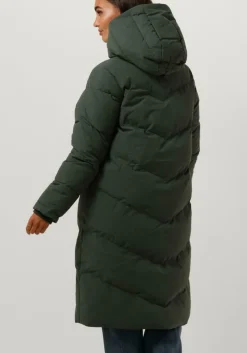 groene elvine gewatteerde jas naemi