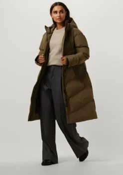 groene elvine gewatteerde jas naemi