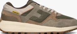 groene faguo lage sneakers limwood syn woven