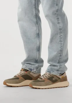 groene faguo lage sneakers limwood syn woven