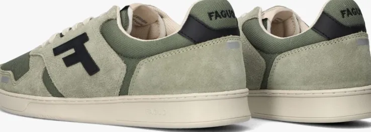 groene faguo lage sneakers palmer leather