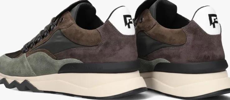 groene floris van bommel lage sneakers sfm-10135 de zager