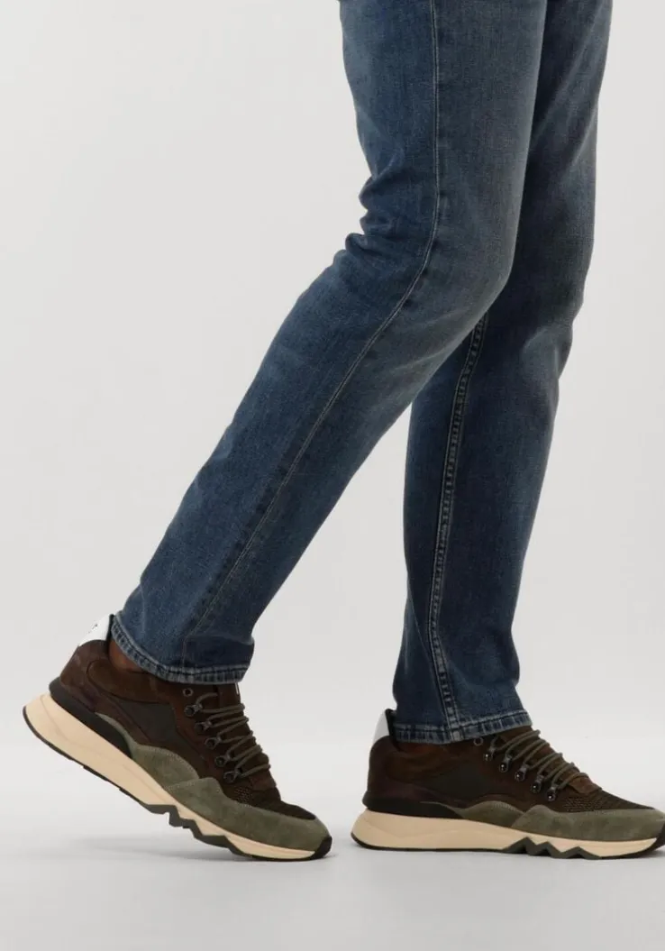 groene floris van bommel lage sneakers sfm-10135 de zager