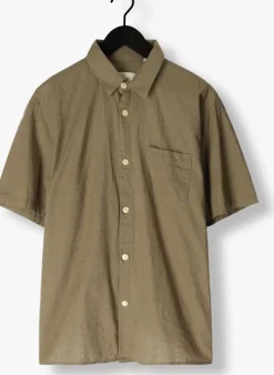 groene forét casual overhemd serene linen ss shirt