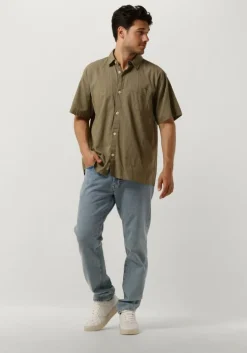 groene forét casual overhemd serene linen ss shirt