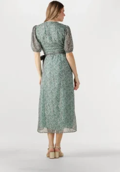 groene freebird midi jurk blossom ss flower