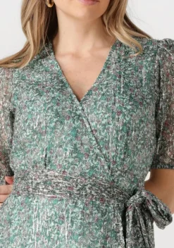 groene freebird midi jurk blossom ss flower