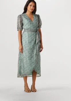 groene freebird midi jurk blossom ss flower