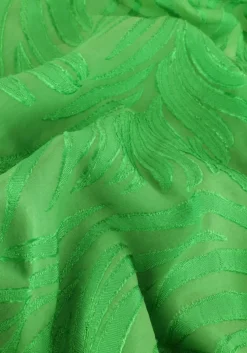 groene freebird mini jurk wv-leaf-jacquard-ra-23-3