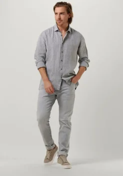 groene genti casual overhemd linnen s7054-1120