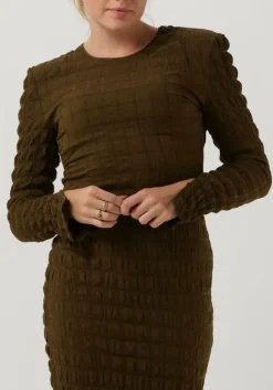 groene gestuz midi jurk alleny dress