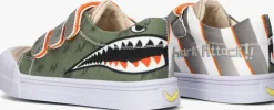 groene go bananas lage sneakers shark
