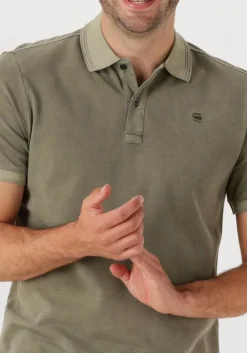 groene g-star raw polo dunda overdyed slim polo ss