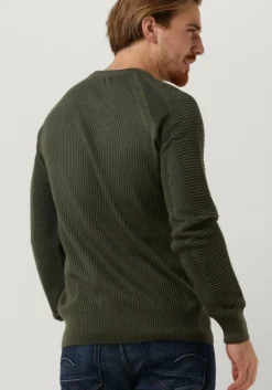 groene g-star raw trui 3d biker r knit