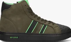 groene hip hoge sneakers h1943