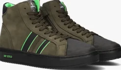 groene hip hoge sneakers h1943