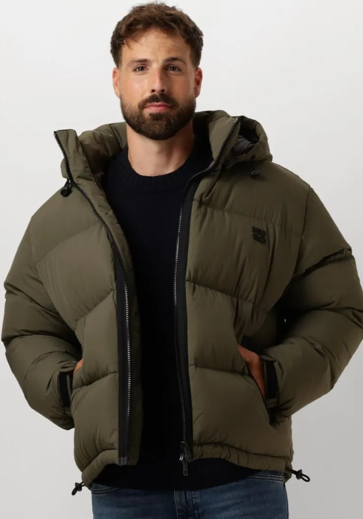 groene hugo gewatteerde jas bironto2441