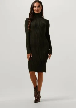 groene janice mini jurk jurk gebreid kol travis