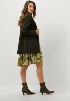 groene janice mini jurk jurk print lurex jimmy