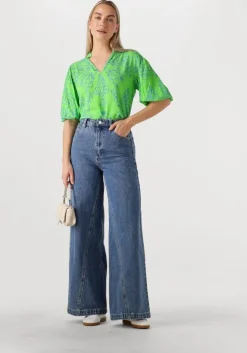 groene jansen amsterdam blouses leonie blouse wp 199 3/4 puffed sleeve