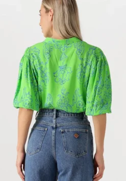 groene jansen amsterdam blouses leonie blouse wp 199 3/4 puffed sleeve